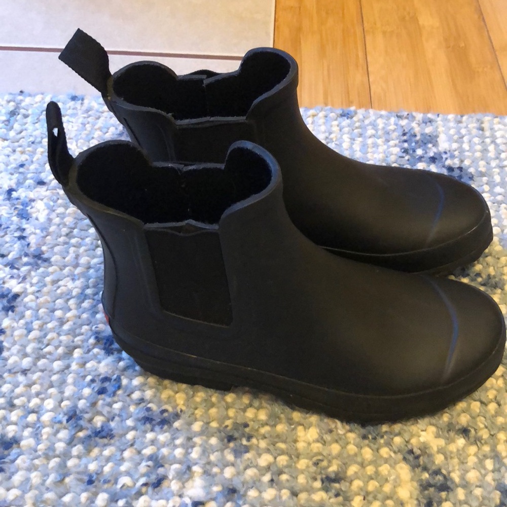Black North Face Rubber Rain Boots size 36